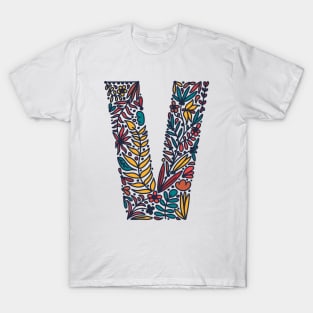 Tropical Letter V T-Shirt